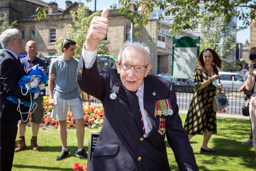 Capt Sir Tom Moore visits Keighley to be made an honorary freeman of the town.