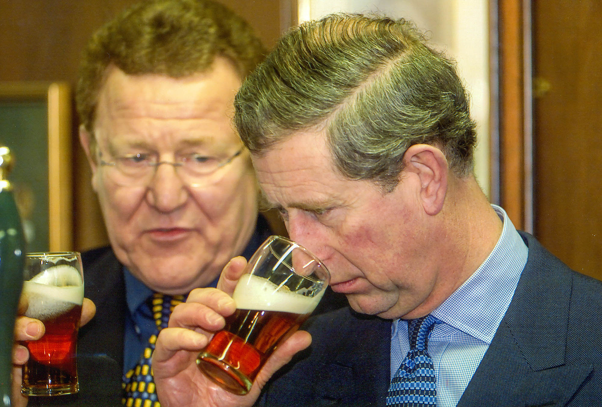 Prince Charles visits the Timothy Taylor brewery