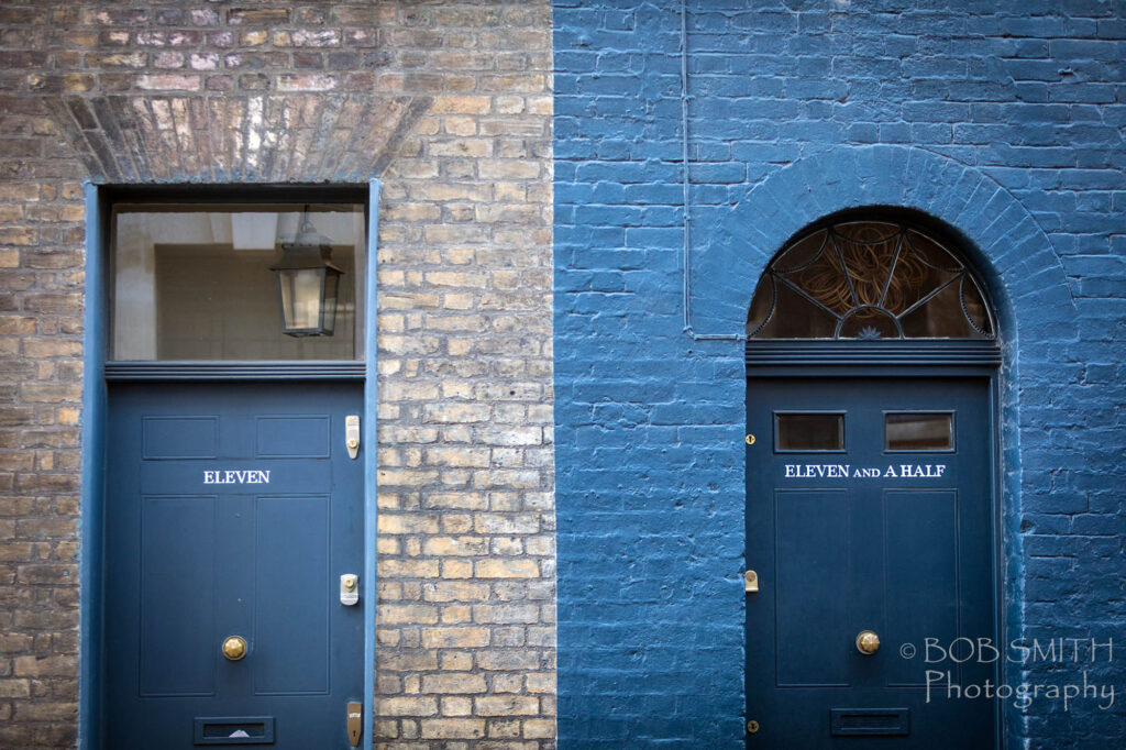Houses in a street in Spitalfields, East London