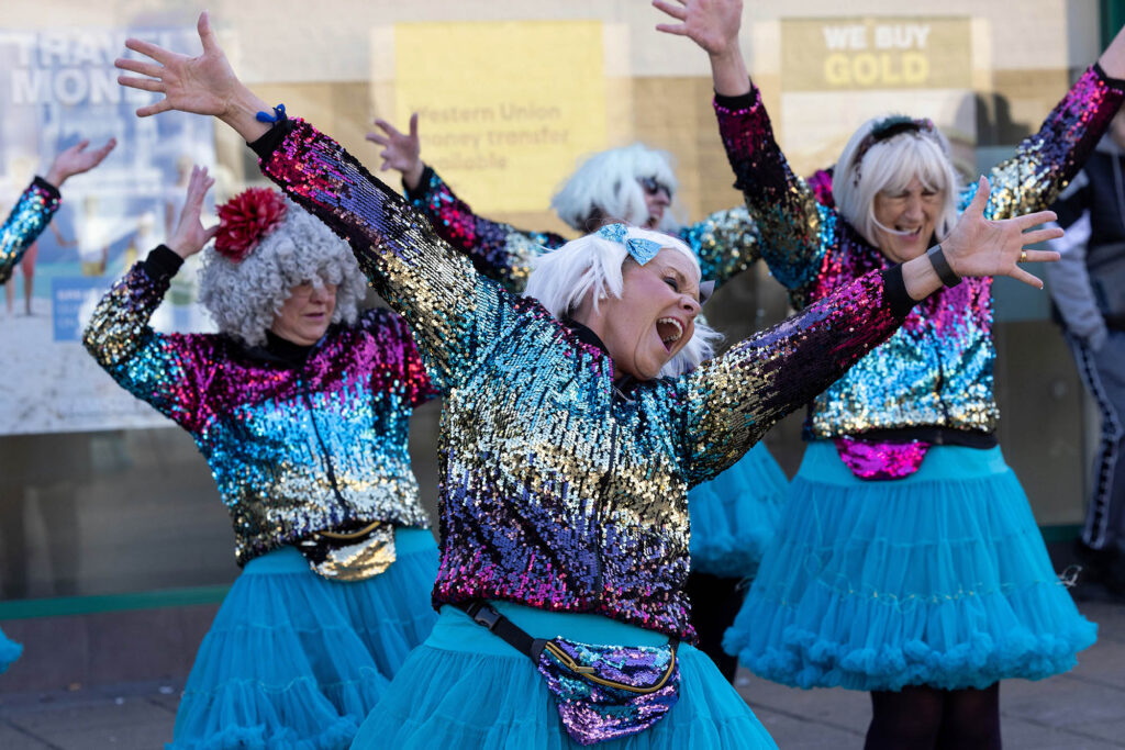 Bradford Belles perform during Keighley Arts and Film Featival 2022