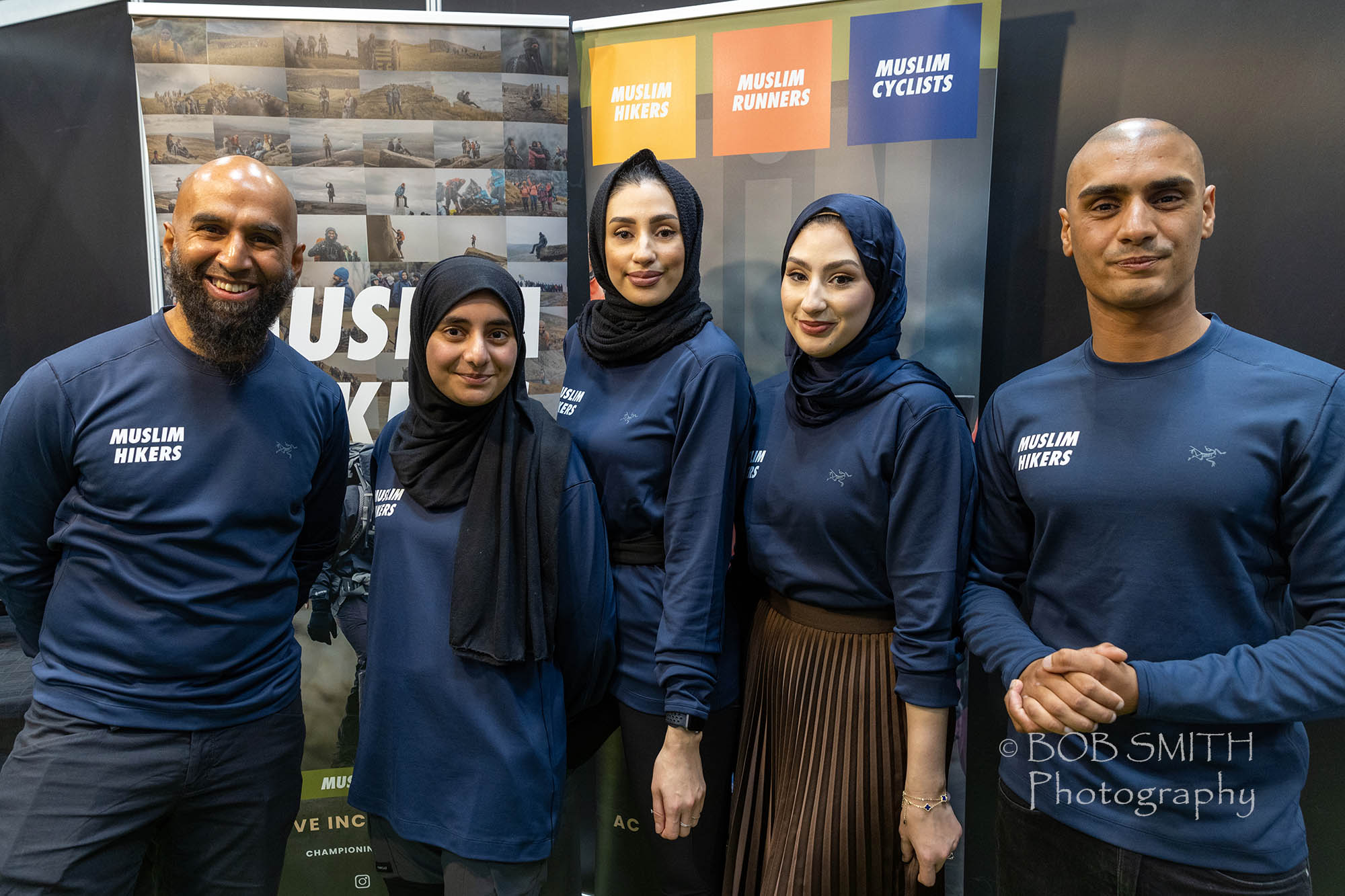 Representatives from the Muslim Hikers on their stand at the National Outdoor Expo