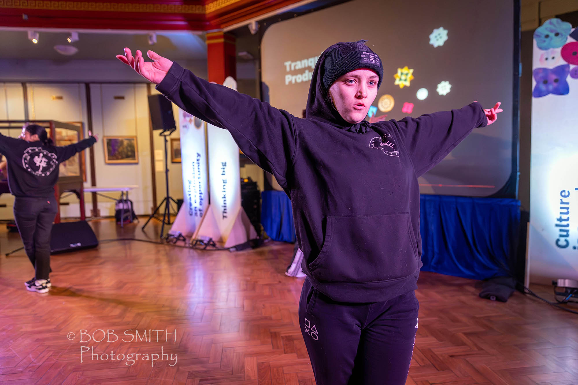 Breakdancers from Tranquil Productions perform at the Culture is Our Plan presentations at Cliffe Castle, Keighley. Photo: Bob Smith Photography