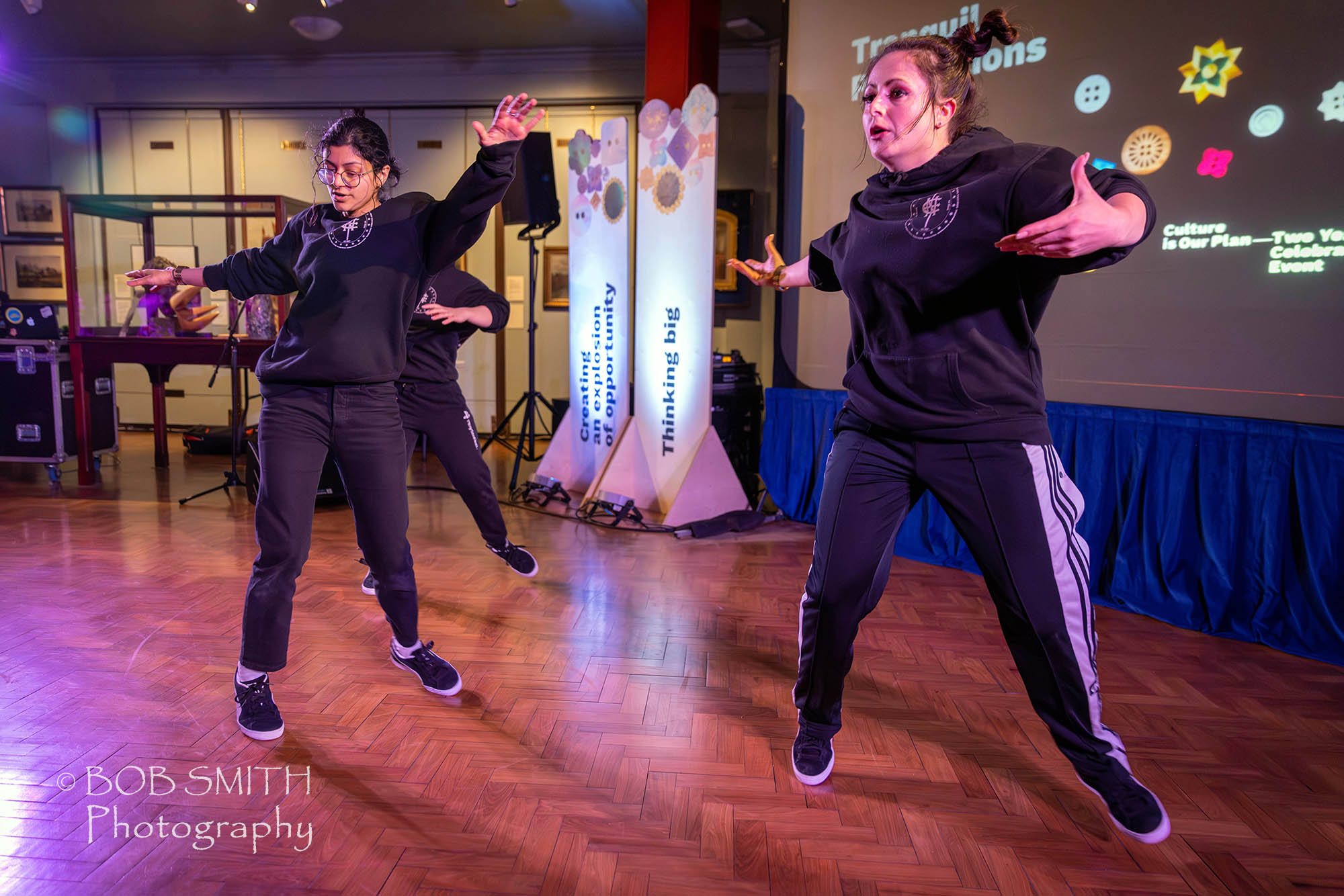 Breakdancers from Tranquil Productions perform at the Culture is Our Plan presentations at Cliffe Castle, Keighley