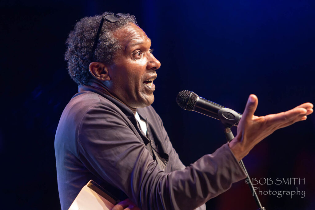 Lemn Sissay perfoms at Bradford Literature Festival 2022