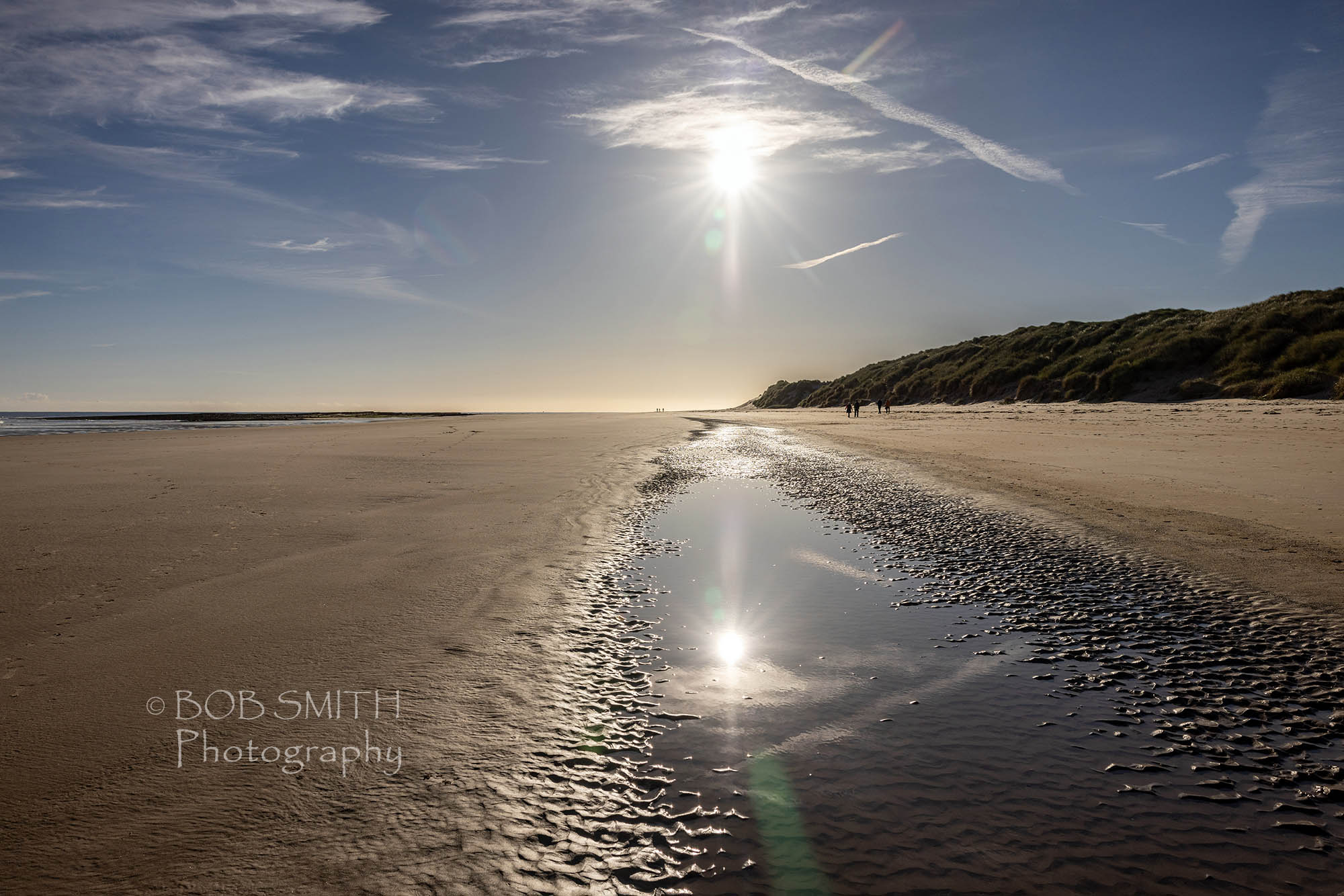 The Northumberland coast at Bamburgh