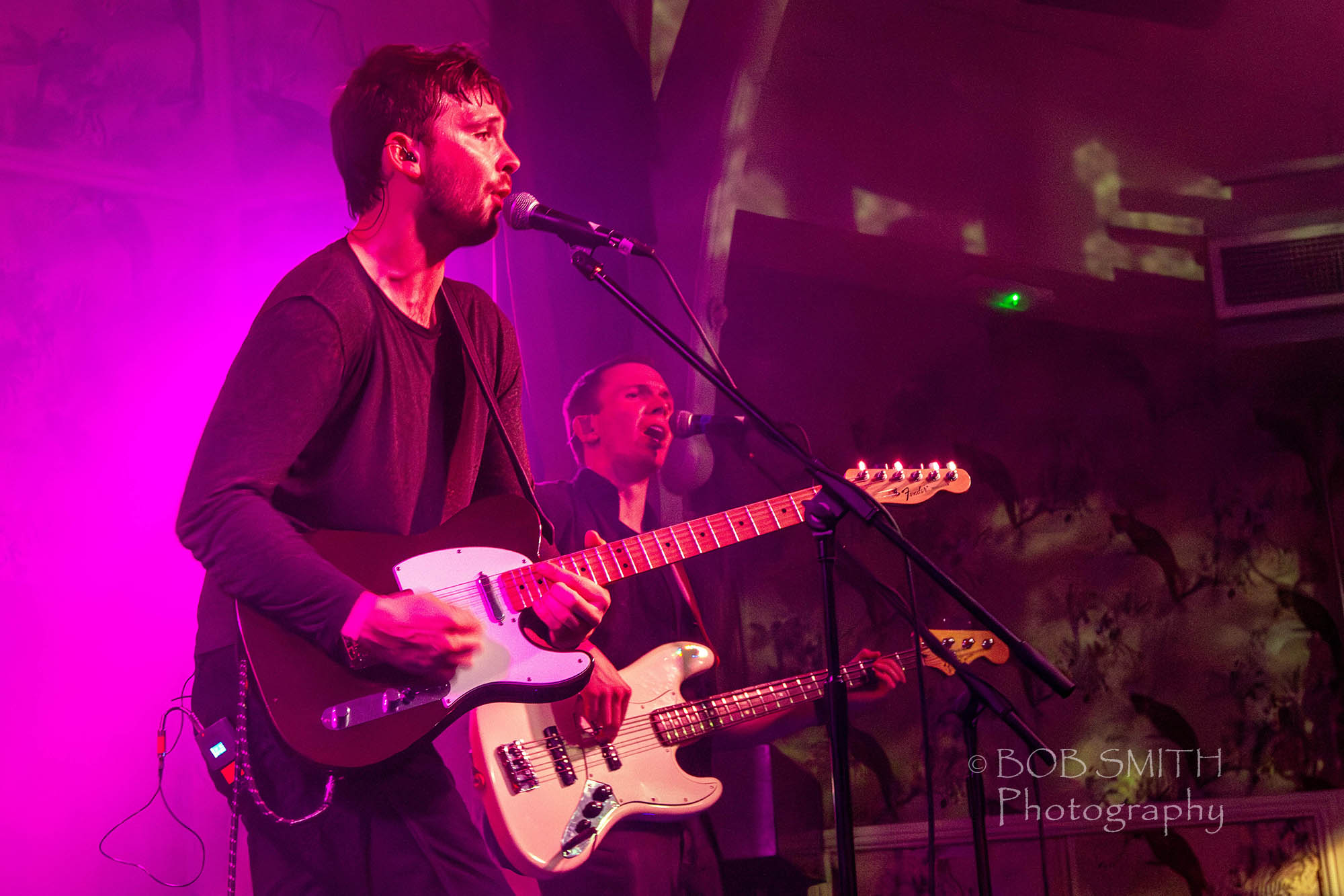 Stu Burns and Tom Smith perform during the Gold Jacks gig at the Deaf Institute, Manchester