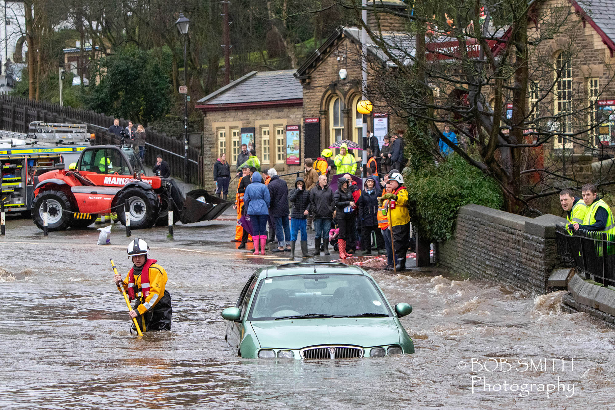 Floods in Mill Hey, Haworth, on Boxing Day