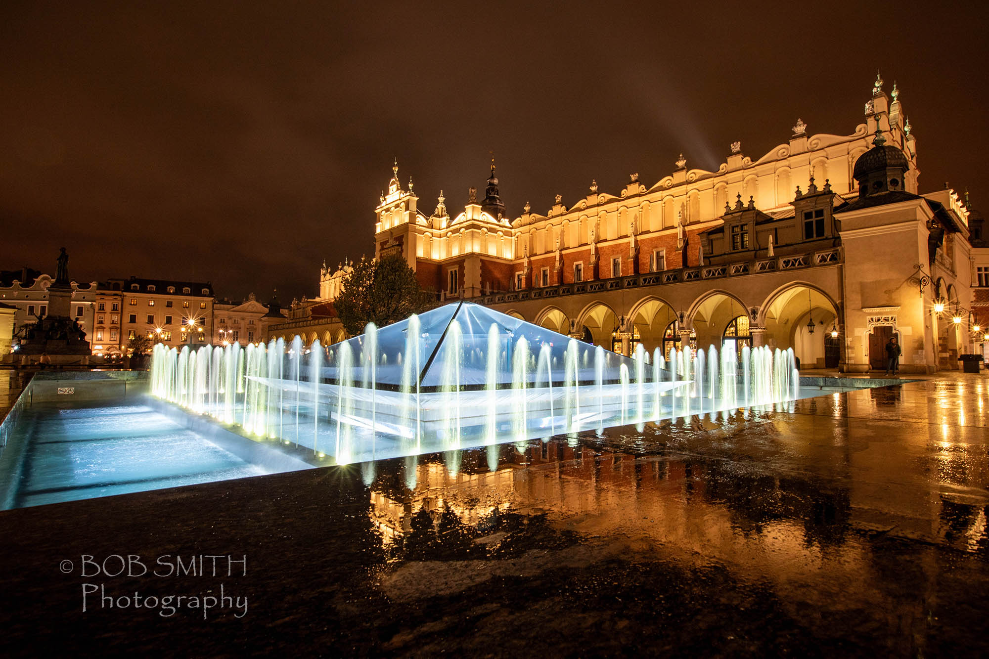 Krakow's Cloth Hall by night