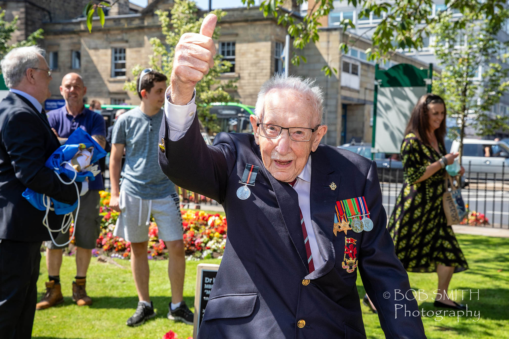 Capt Sir Tom Moore visits Keighley to be made an honorary freeman of the town.