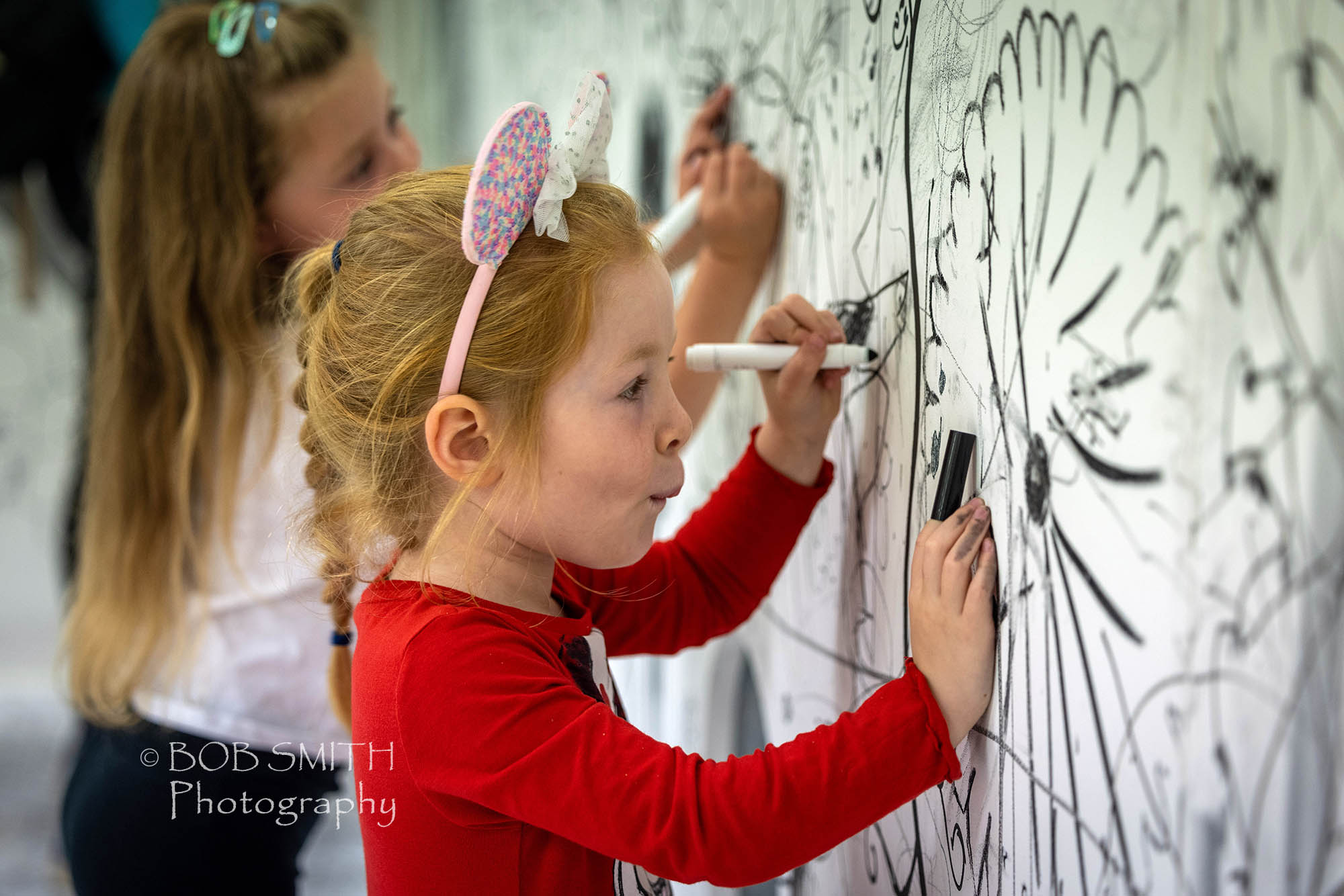 Youngsters get artistic at Keighley Creative's Mega Drawing Box event