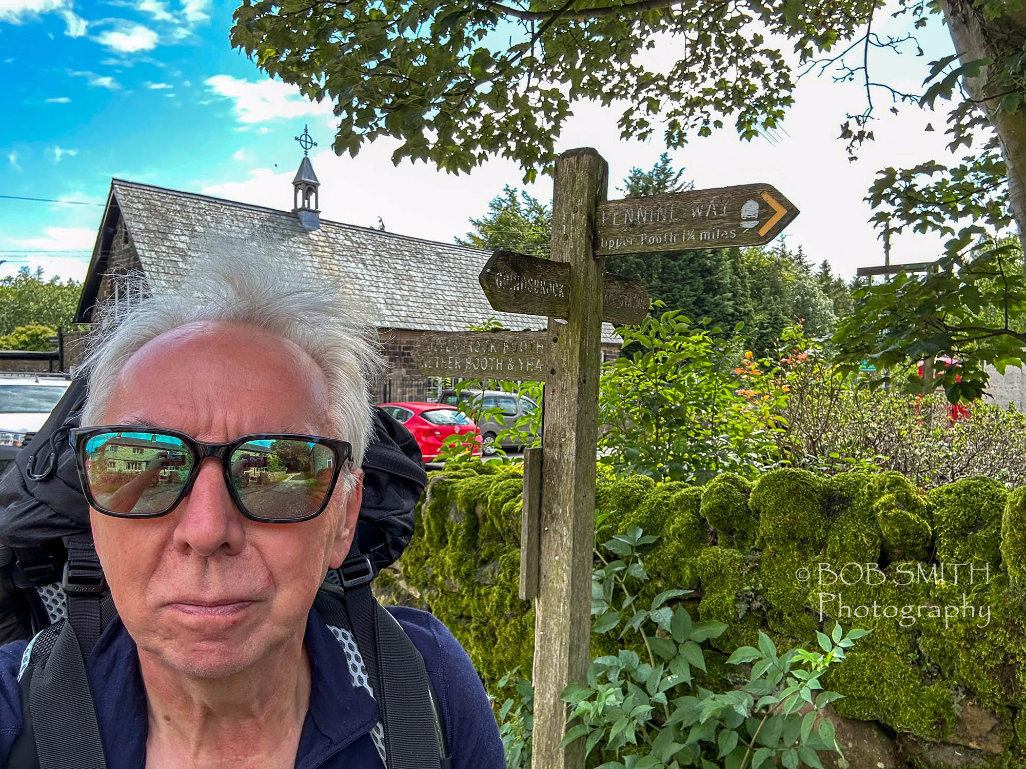 Me at the start of my Pennine Way walk.