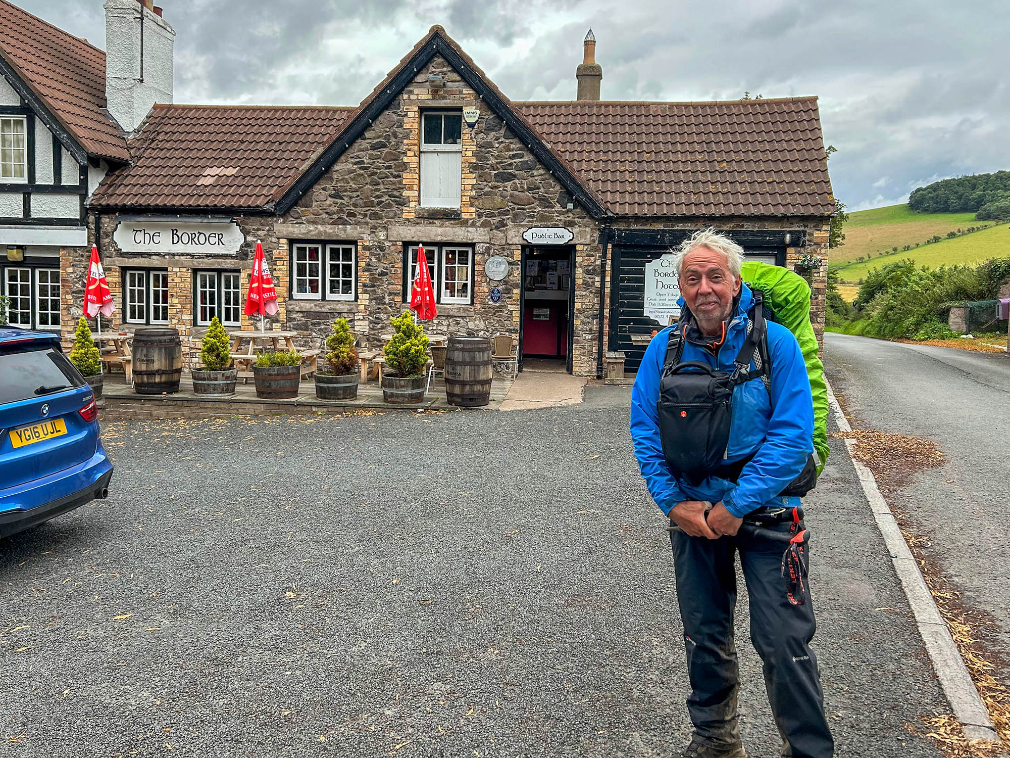 Bob at the end of the Pennine Way