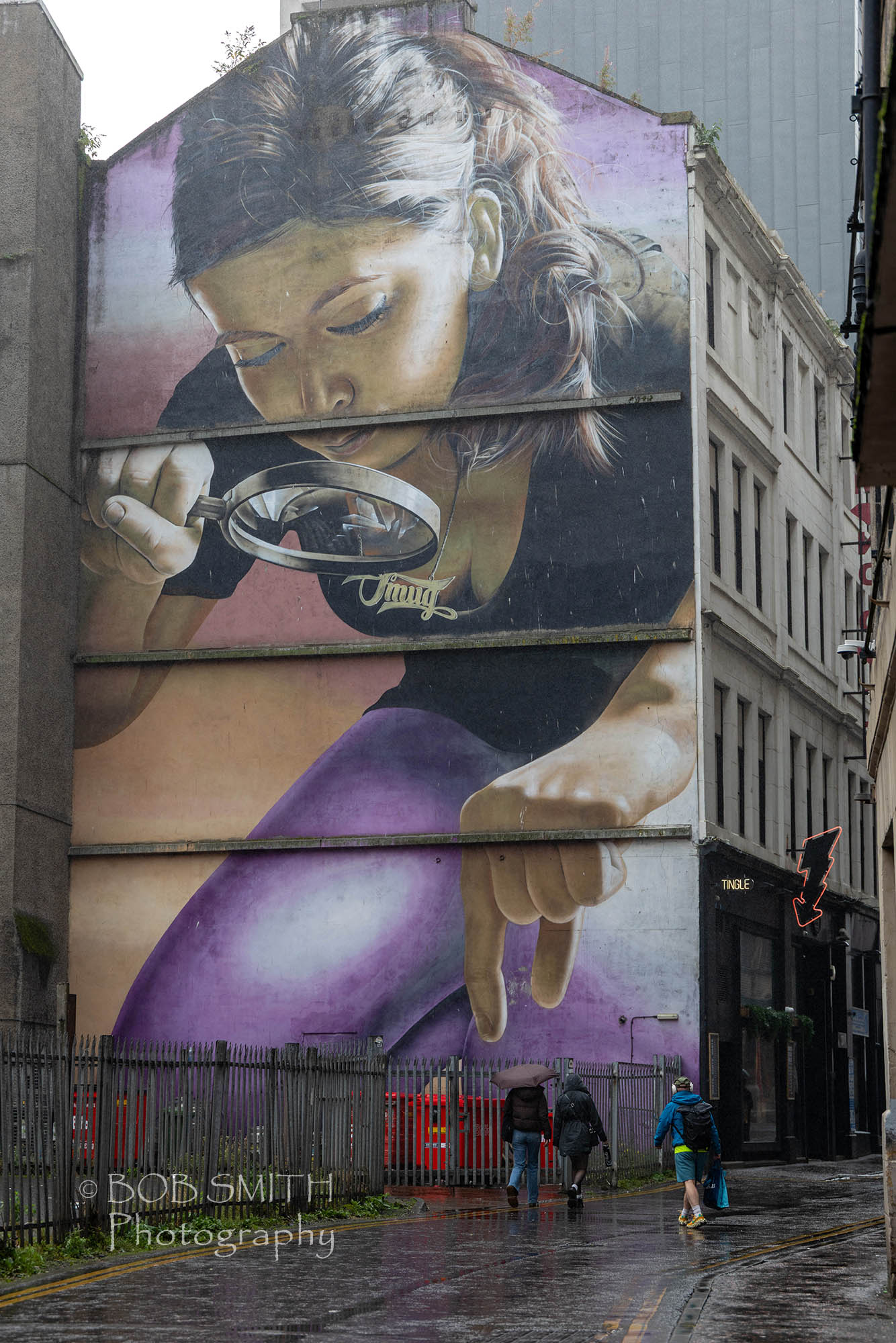 Honey, I Shrunk the Kids, a street mural by artist Smug in Glasgow