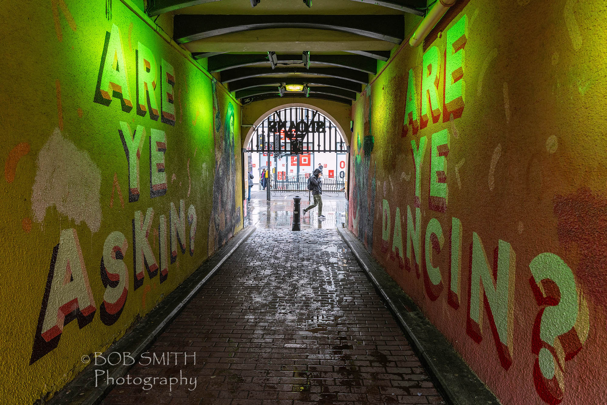 Street art in an alleyway in central Glasgow