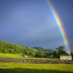 A late evening rainbow in the Yorkshire Dales