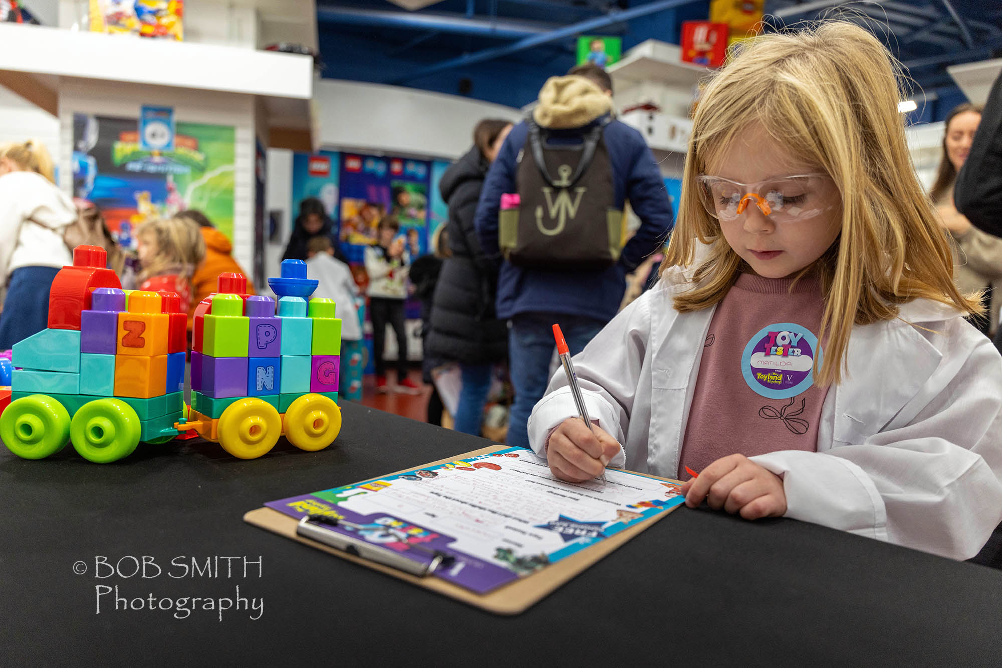 The Christmas toy testing event at the Victoria Shopping Centre, Harrogate. 