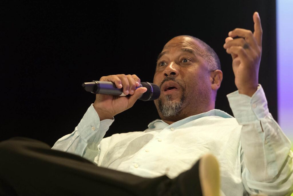 John Barnes speaks at Bradford Literature