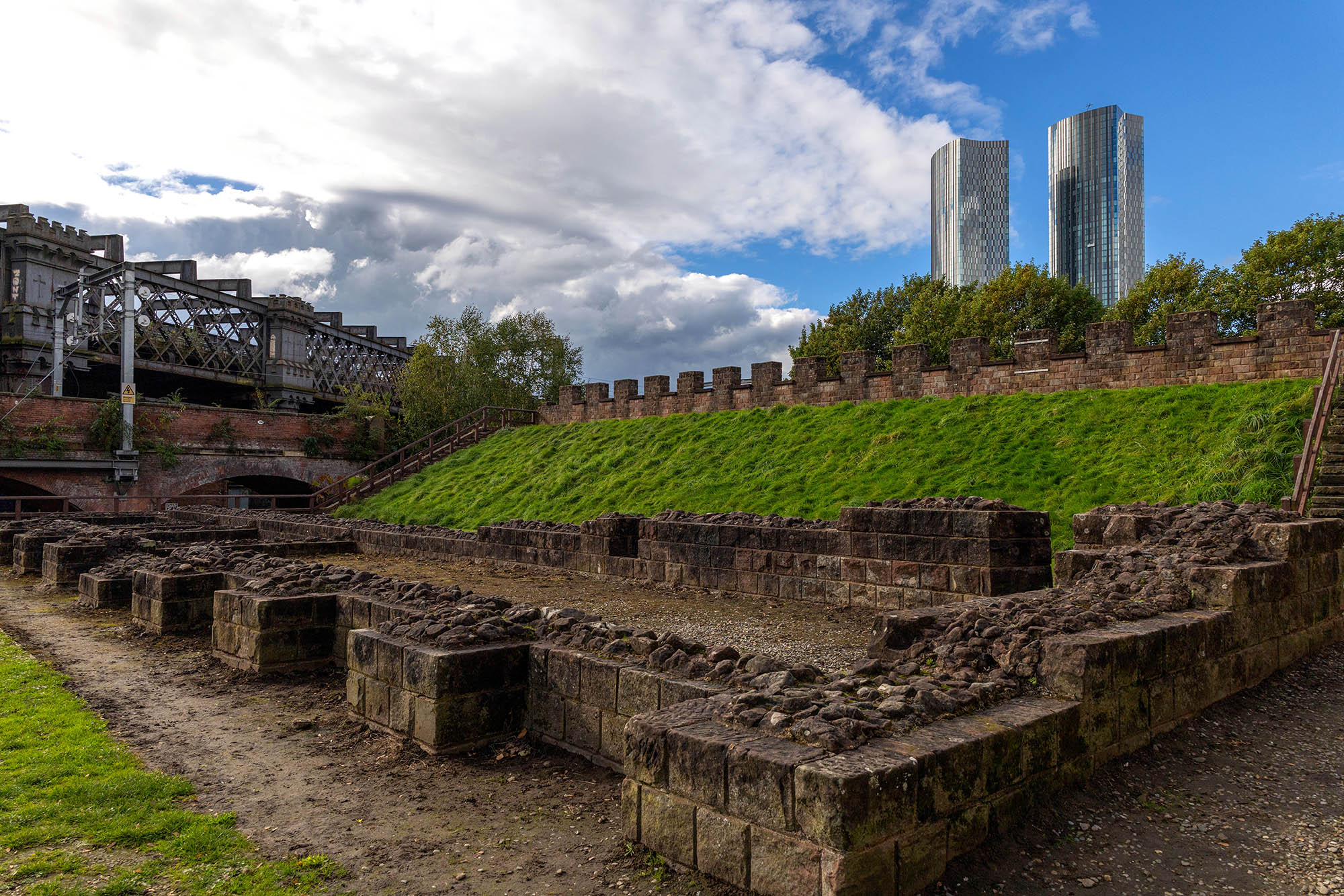 The remains of the Roman fort that gives the area its name